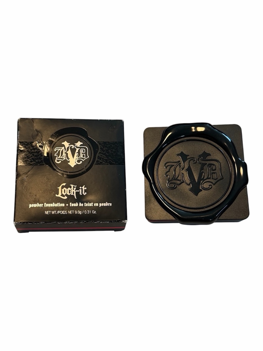 KVD Beauty Lock It Powder Foundation Deep 210 Vegan Long Wear